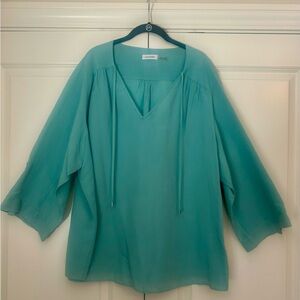 Women’s Plus-size Calvin Klein Teal Tunic Top